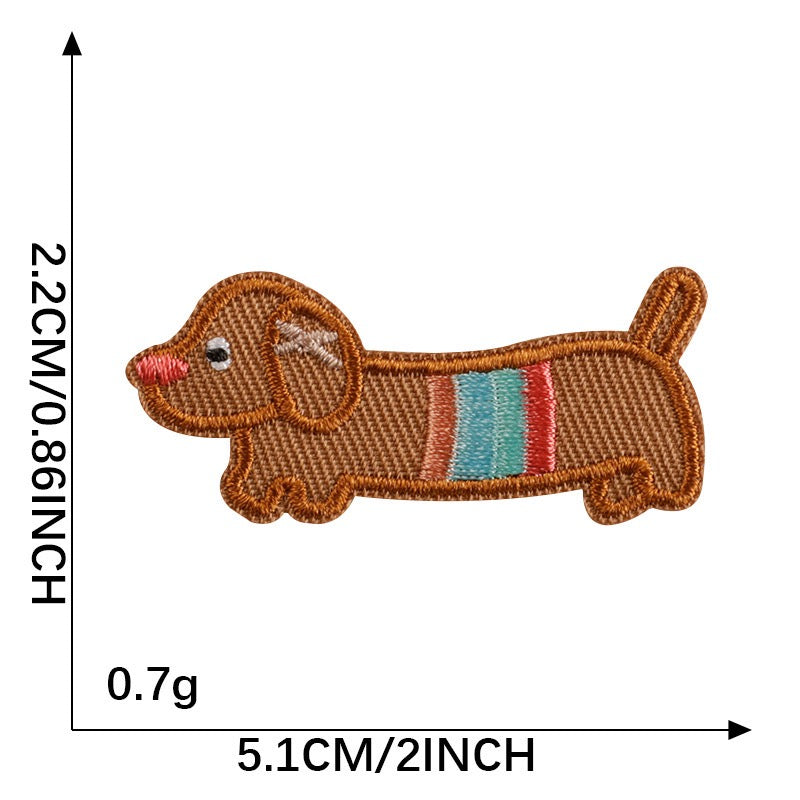 Playful Wiener Dog Embroidered Patches - Multiple Designs Available - CheerCove
