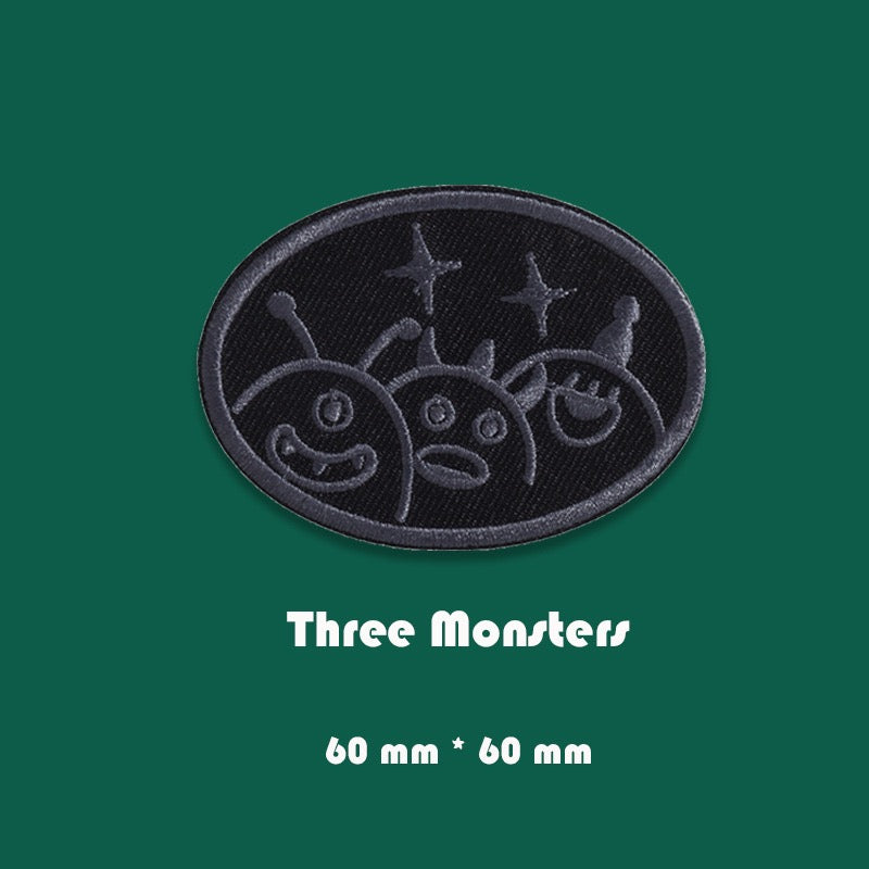 Black Icon Embroidered Patches ② - Multiple Designs Available - CheerCove