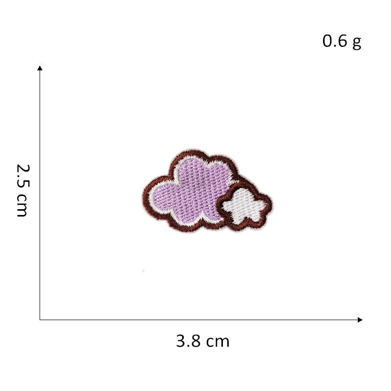 Moon with Clouds Planet Embroidered Patches - Multiple Designs Available - CheerCove