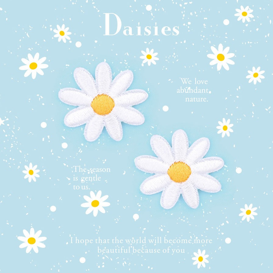 Daisies Embroidered Patches - Multiple Designs Available - CheerCove
