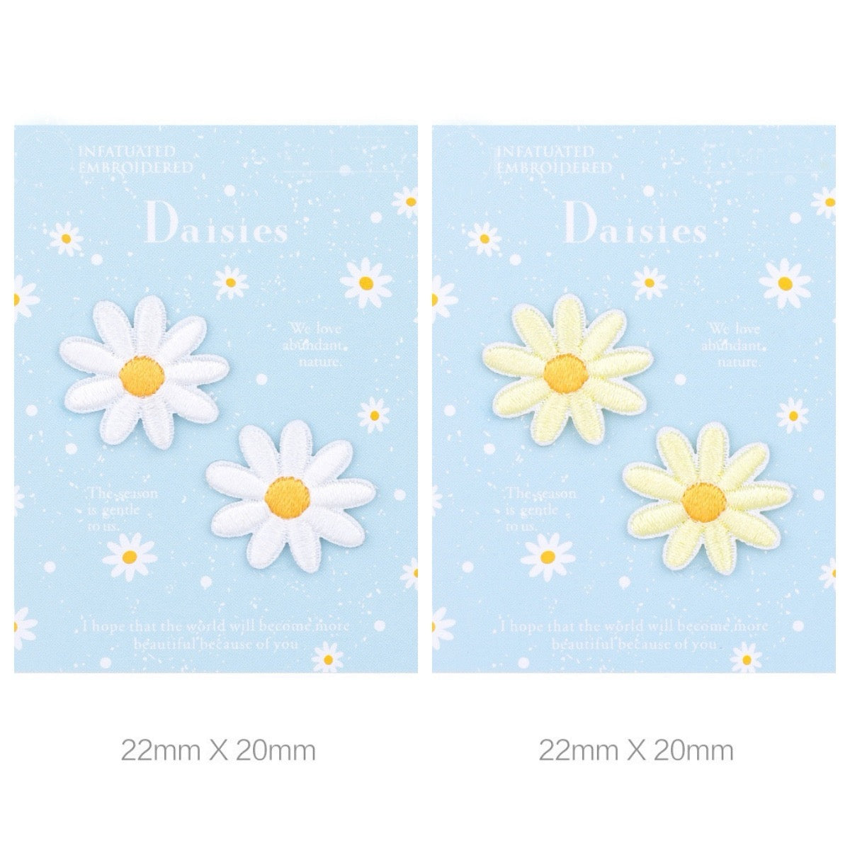 Daisies Embroidered Patches - Multiple Designs Available - CheerCove