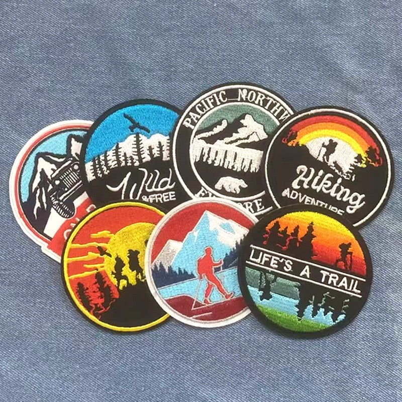 Mountain Hiker Patches (Iron-On)