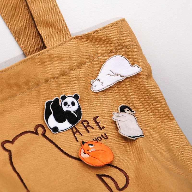 Embroidered Pins of Cute Animals