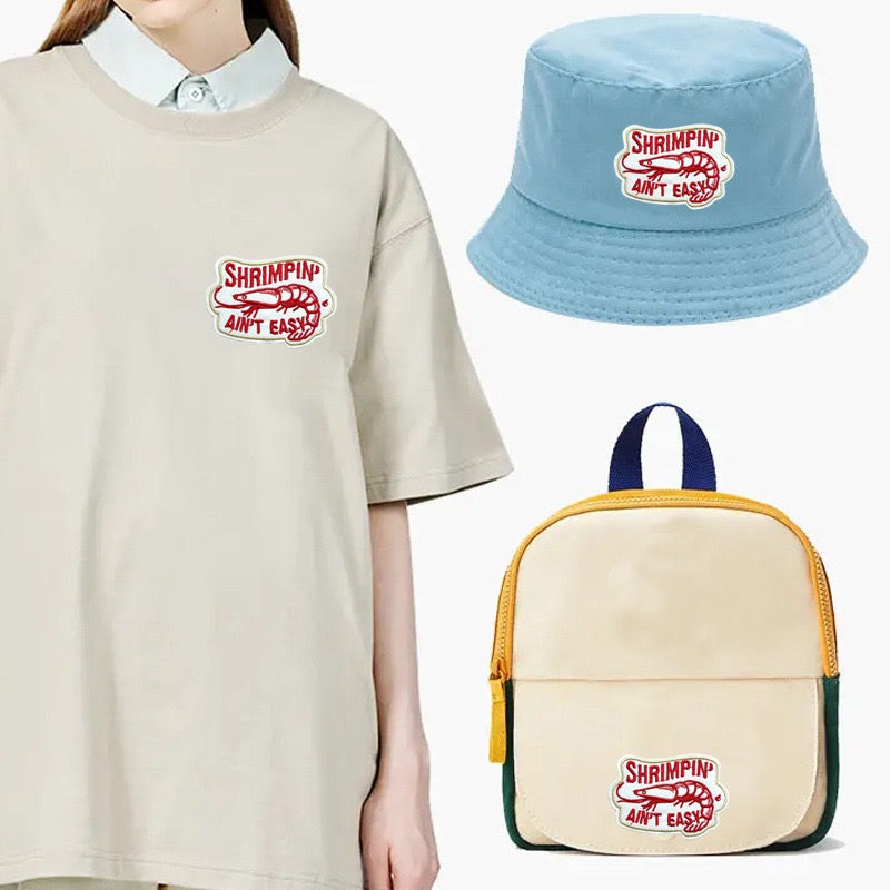 Red Shrimp Patches (Iron-On)
