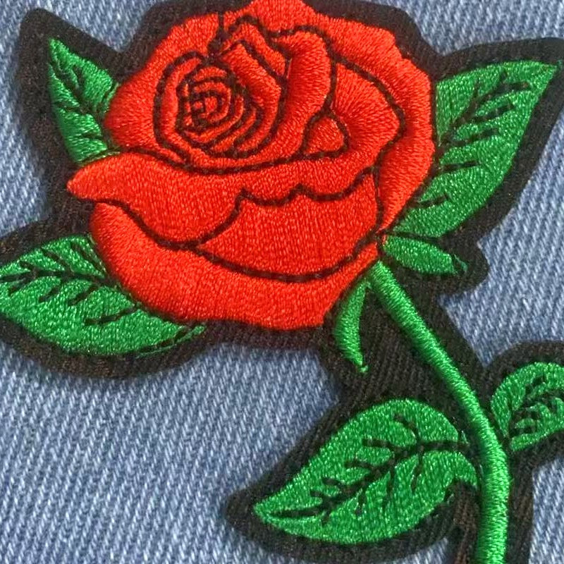 Red Rose Patches (Iron-On)