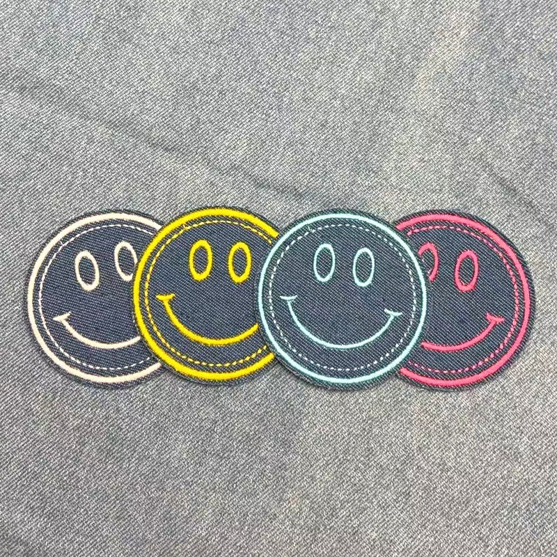 Happy Face Patches (Iron-On)