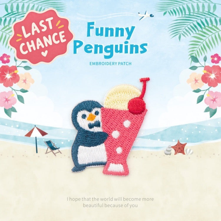 Funny Penguins Patches(Stick-On)