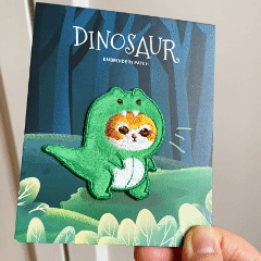 Purr-saurus Patches(Stick-On)
