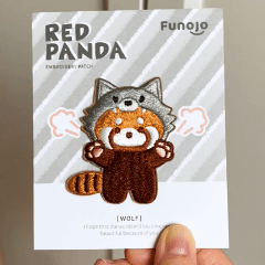 Full Body Red Panda in Hat Patches(Stick-On)