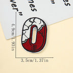 outdoor abstract number 0 embroidered stick-on patch
