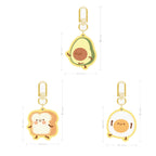 Breakfast Embroidery & PU Leather Charm