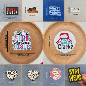 Inspirational Words Patches (Iron-On)