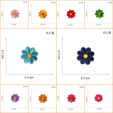Colorful Daisies Patches (Iron-On)