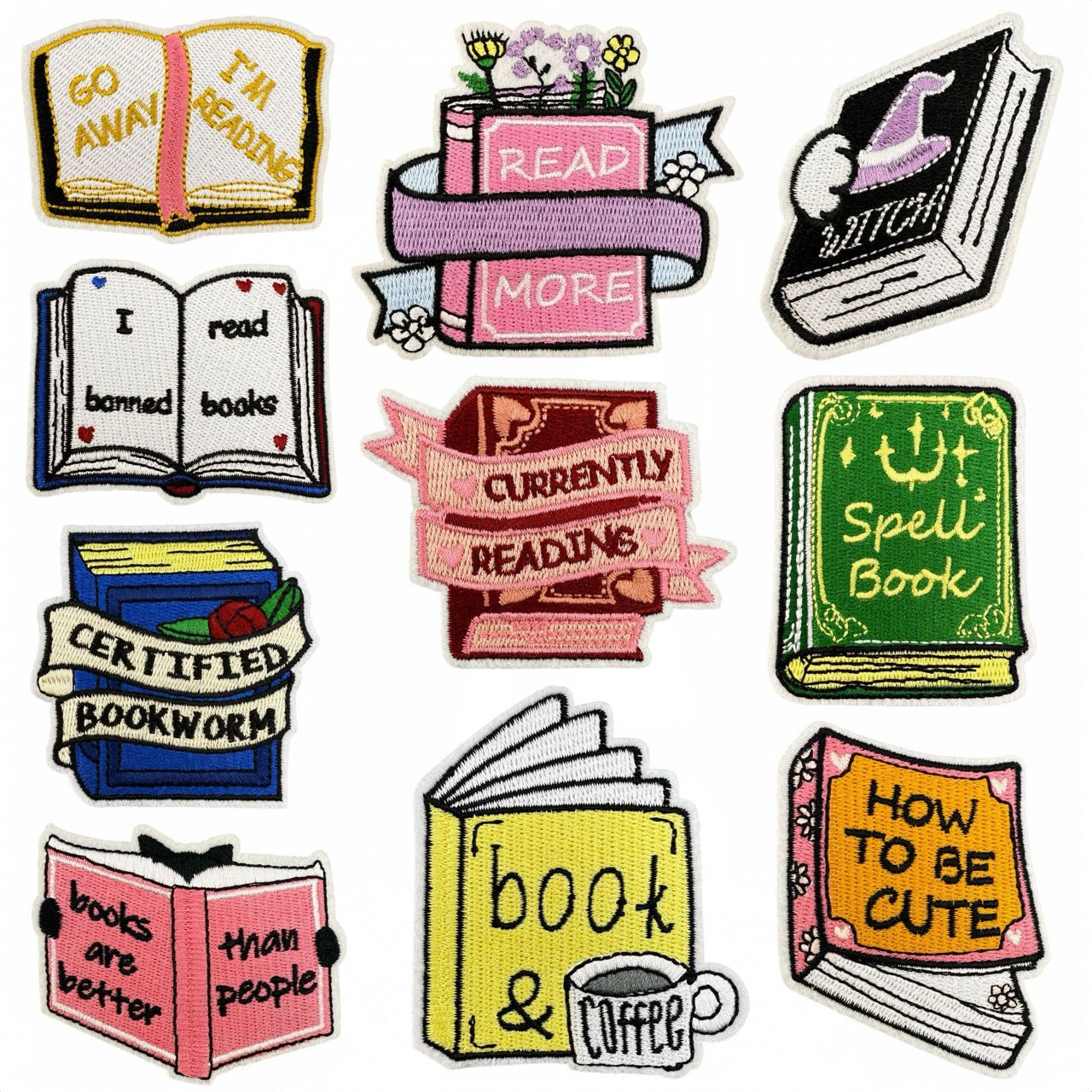 Books Patches (Iron-On)