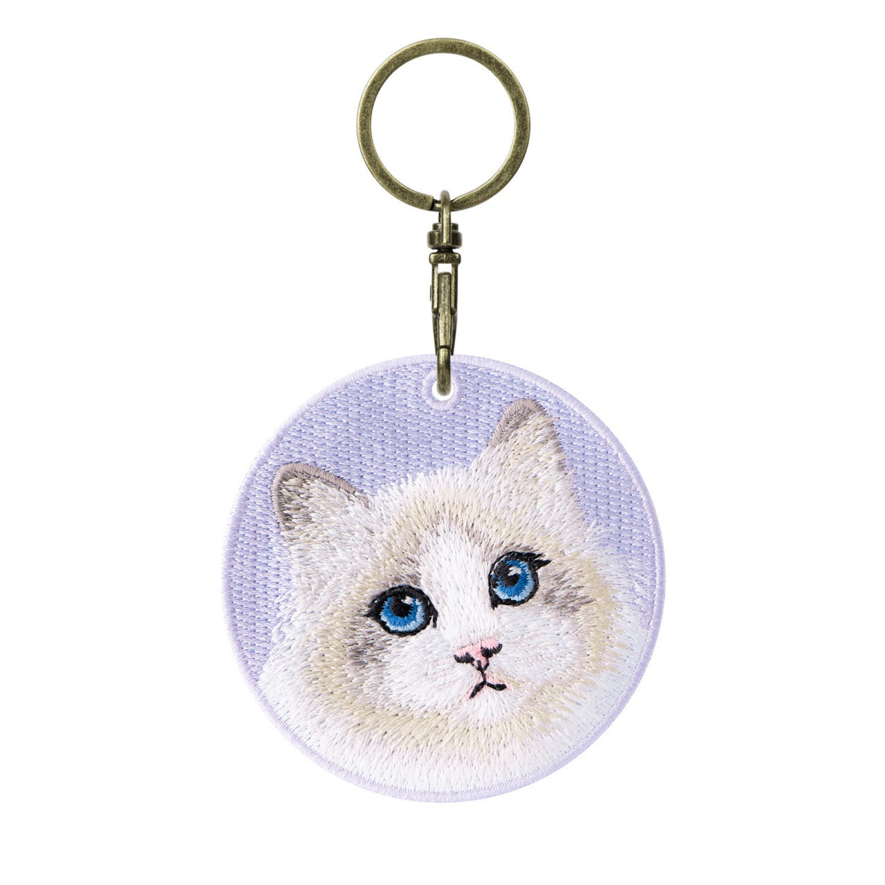 Cute Double-Sided Embroidered Cat Charms