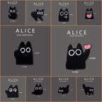 Big-Eyed Black Cat Patches(Stick-On)