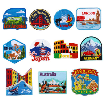 World City Landmarks Patches (Iron-On)