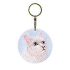 Cute Double-Sided Embroidered Cat Charms
