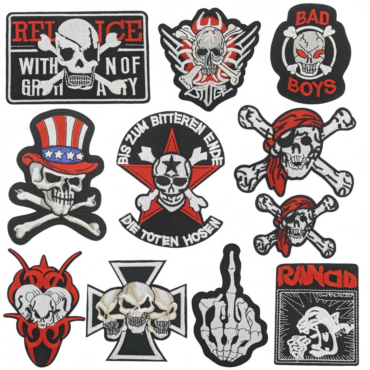 Skull Patches (Iron-On)