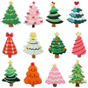Christmas Tree Patches (Iron-On)