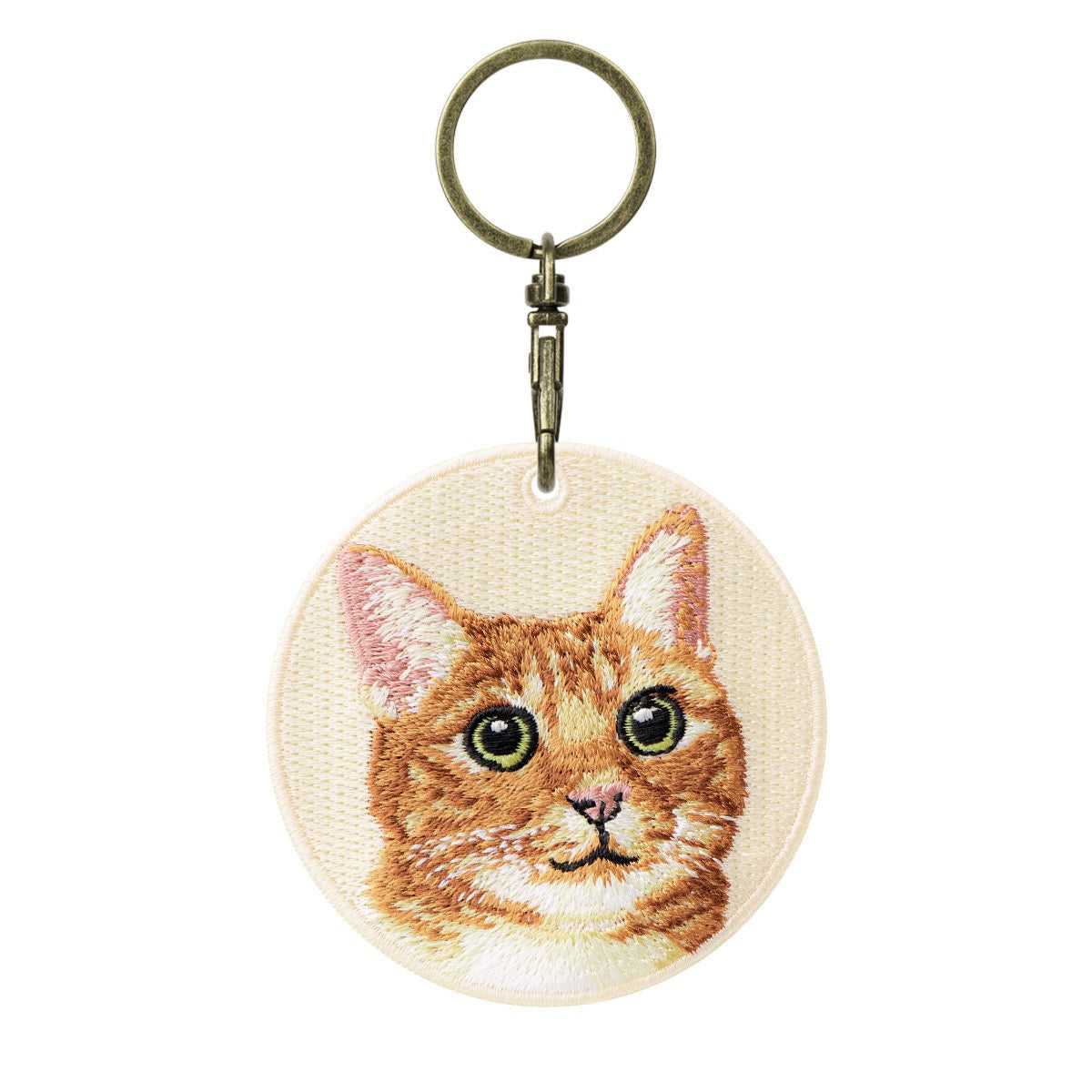 Cute Double-Sided Embroidered Cat Charms