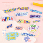 Minimalist Word Embroidered Patches ② - Multiple Designs Available - CheerCove