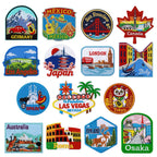Vintage Travel & World Landmarks Patches (Iron-On)