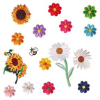 Colorful Daisies Patches (Iron-On)