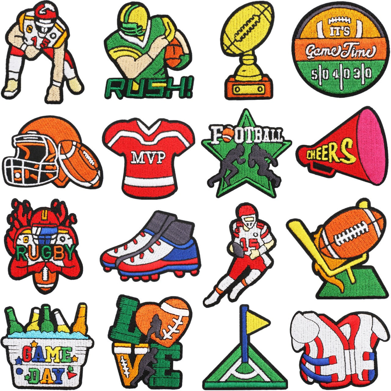 Game Day Football ② Patches (Iron-On)