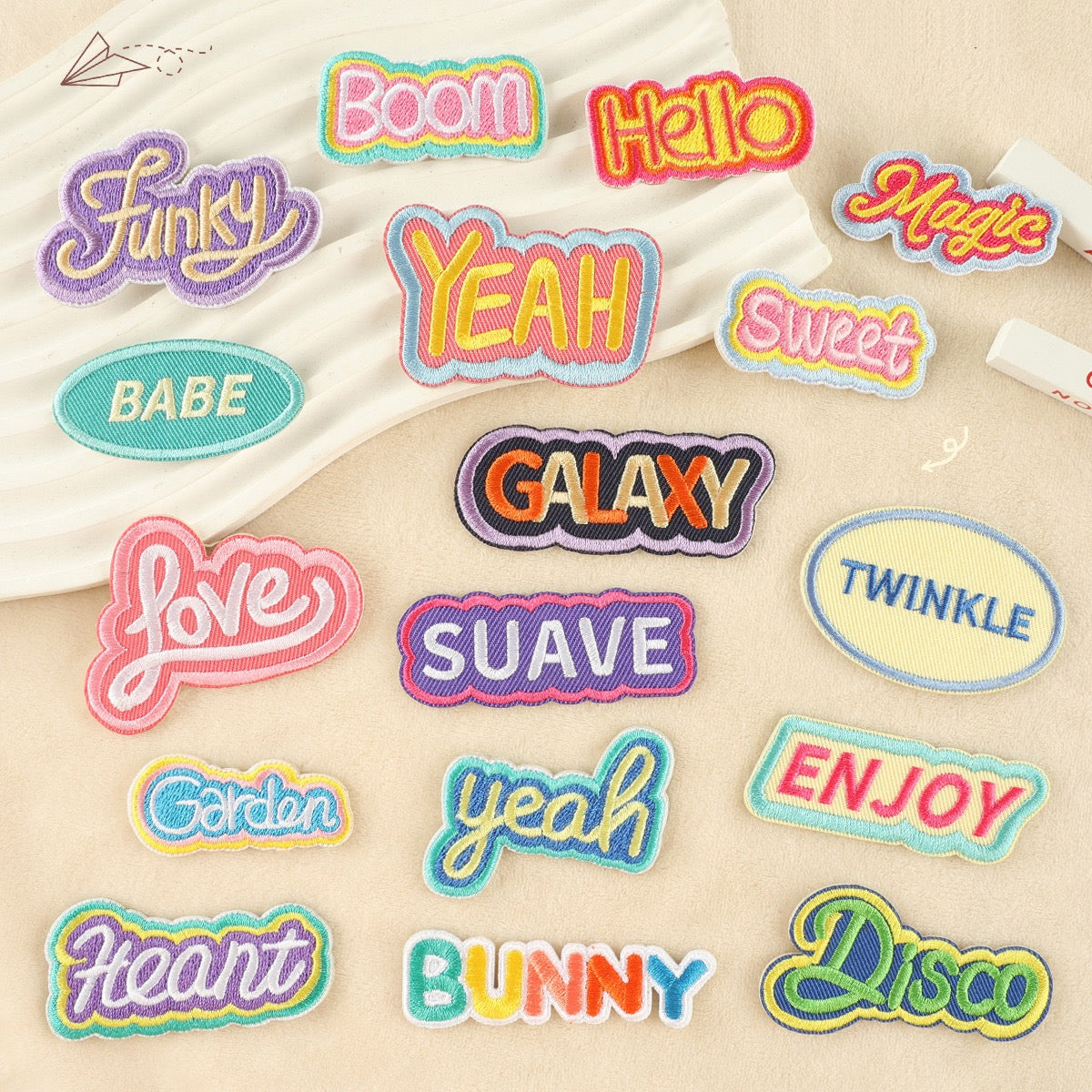 Rainbow Words Embroidered Patches ② - Multiple Designs Available - CheerCove