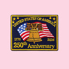 USA 250th Anniversary Patch (Stick-on & Iron-on)