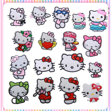 Pink & Cute Kitty Patches (Iron-On)