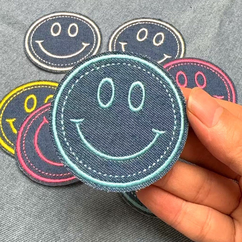 Happy Face Patches (Iron-On)