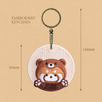 Lovely Double-Sided Embroidered Red Panda Charms
