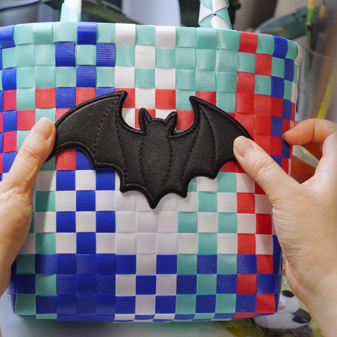 Black Faux Leather Bat Patches(Stick-On) - CheerCove