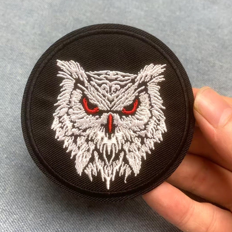 Creepy Owl Patches (Iron-On)