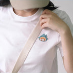 Embroidered Pins of a Cute Red Panda in a Hat