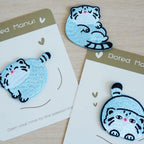 Chunky Blue Cat Patches(Stick-On)