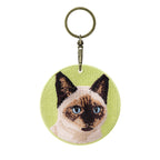 Cute Double-Sided Embroidered Cat Charms