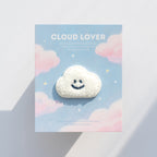 Plush Smiling Cloud Patches(Stick-On)