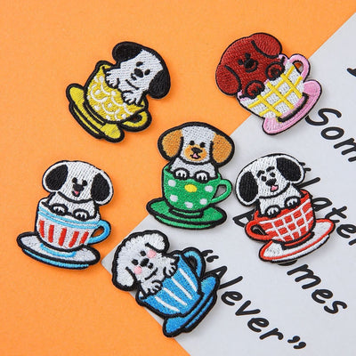 Teacup Dogs & Cats Patches (Stick-On)