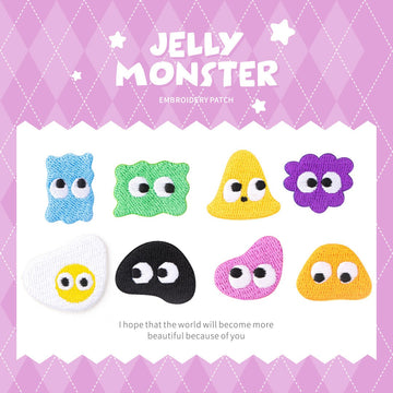 Jelly Monster Embroidered Patches - Multiple Designs Available - CheerCove