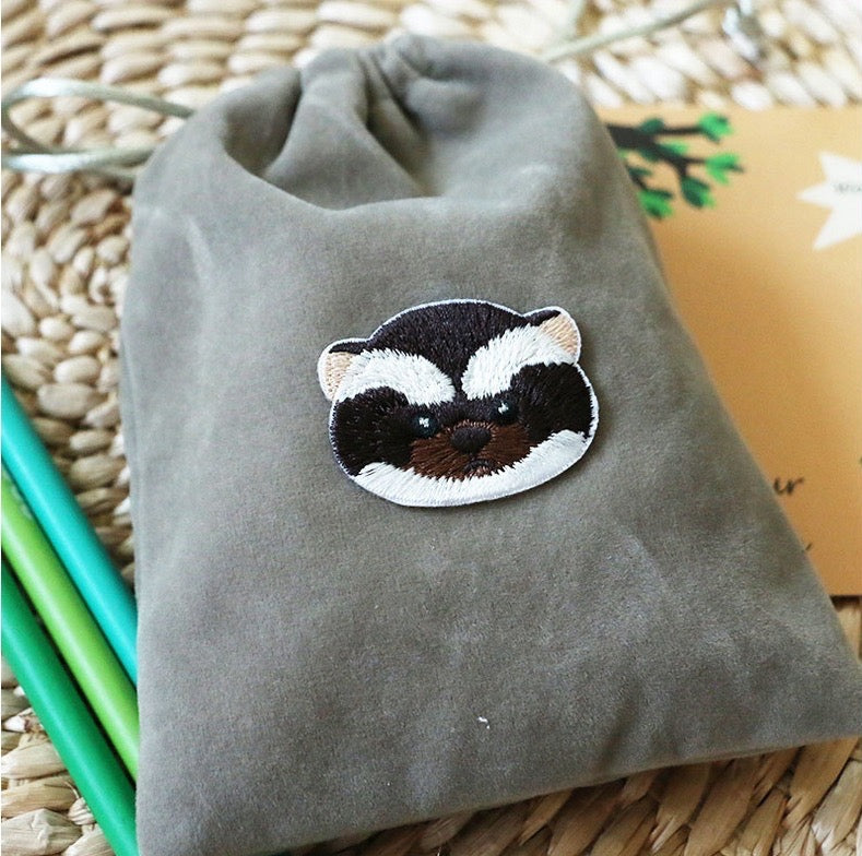 Otter, Panda, Sloth, Raccoon, Beaver, and Raccoon dog Patches(Stick-On) - CheerCove