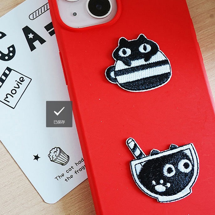 Cat in Cup Patches(Stick-On) - CheerCove