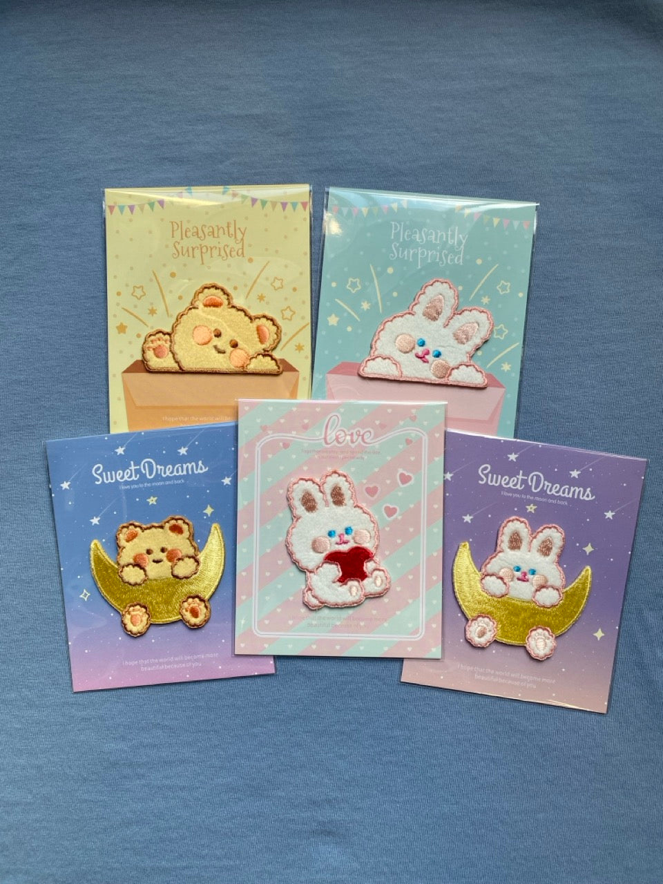 Sweet Dream Rabbit and Bear Patches(Stick-On)
