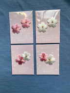 Blush & White SAKURA Cherry Blossom Patches(Stick-On)