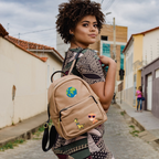 celestial outer space embroidered stick-on patch on backpack