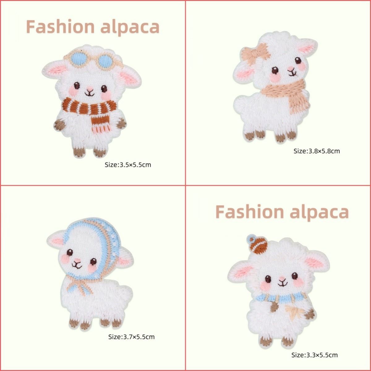 Fashion Alpaca Patches (Stick-On)