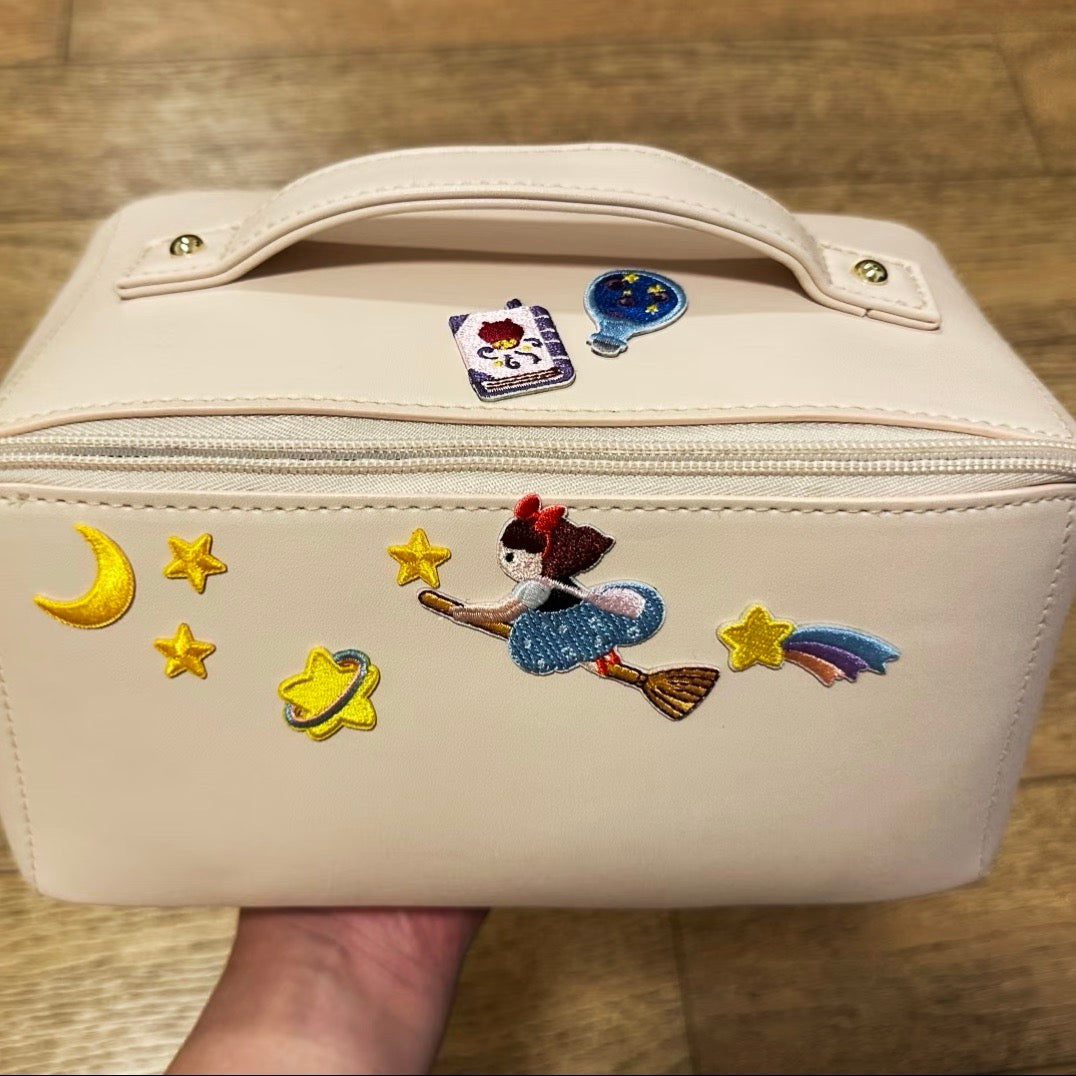 celestial little witch embroidered stick-on patch on crossbody bag