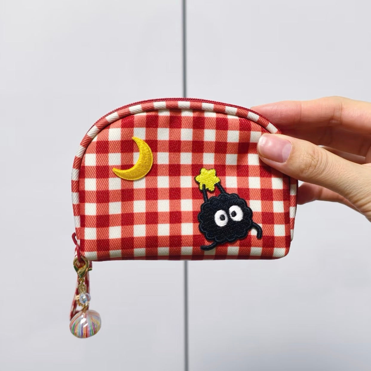 yellow star sprite sticker on makeup bag